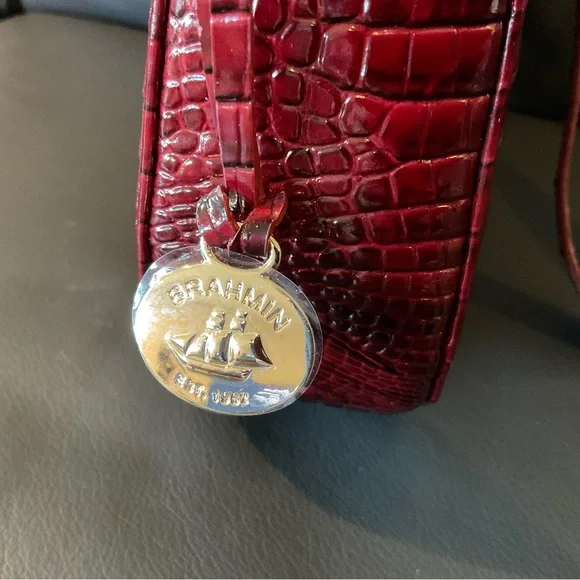Brahmin Red Croc-Embossed Women's Bag